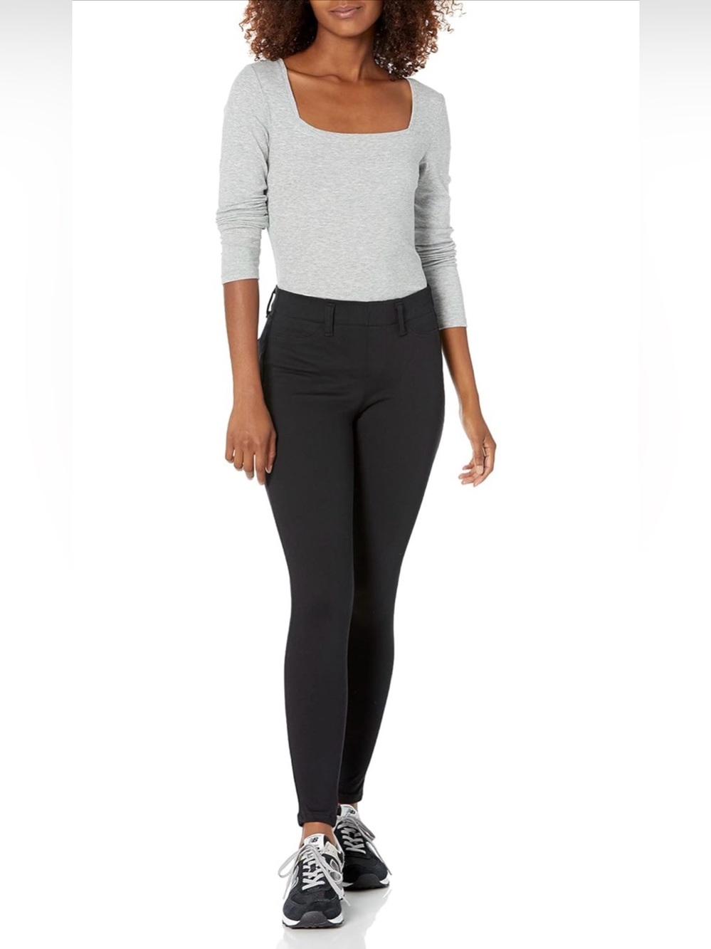 Amazon Essentials Black Slim-Fit Stretchy Ankle Pants Ladies Large